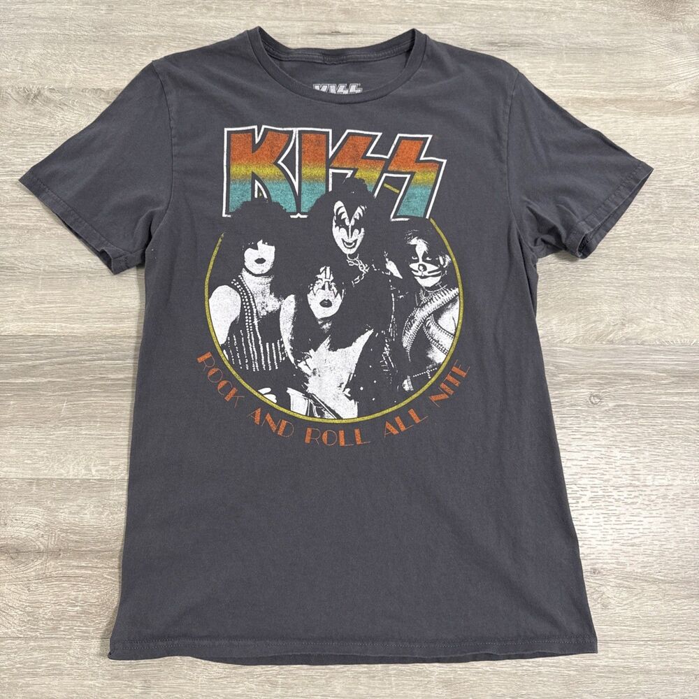 KISS Shirt Men’s Medium Rock and Roll All Nite Band Portrait Black 2022